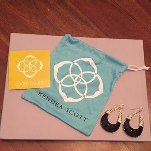 Kendra Scott Gold and Black Earrings EUC